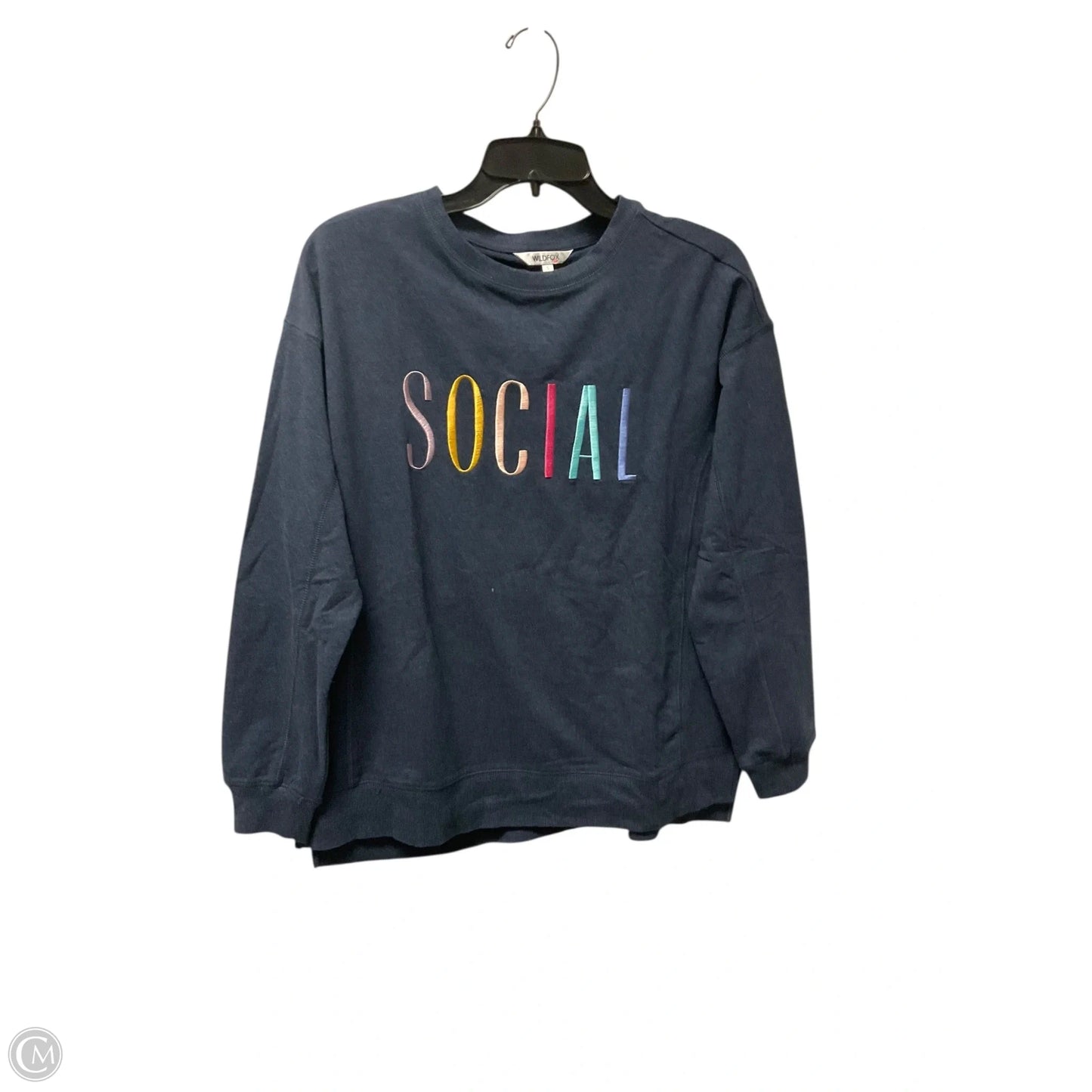 Top Long Sleeve By Wildfox In Blue, Size: S