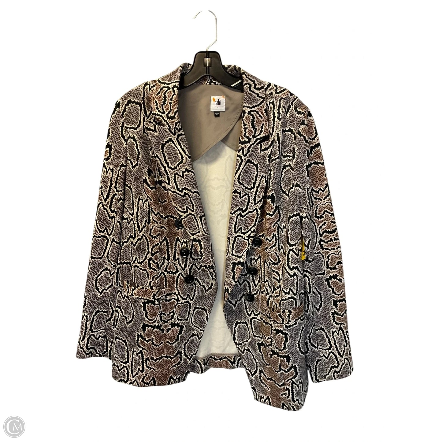 Blazer By Cabi In Animal Print, Size: 14