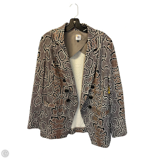 Blazer By Cabi In Animal Print, Size: 14