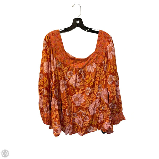 Top Long Sleeve By American Eagle In Floral Print, Size: Xl