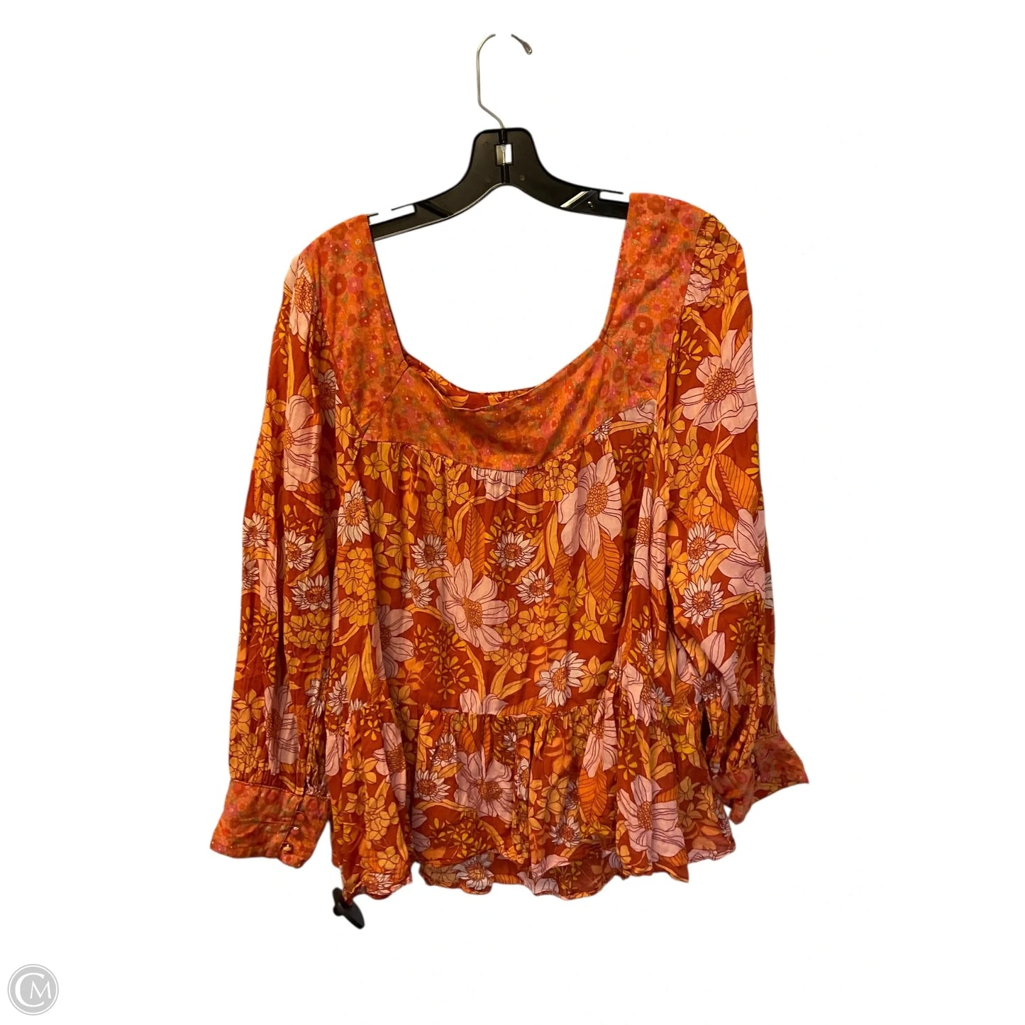 Top Long Sleeve By American Eagle In Floral Print, Size: Xl