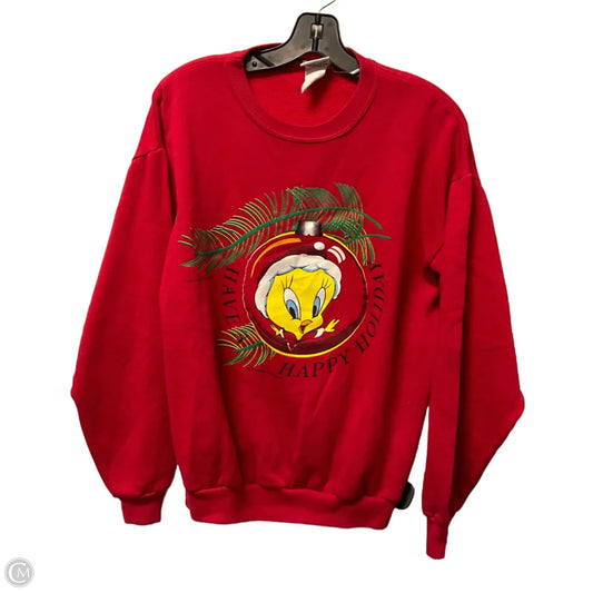 Sweatshirt Crewneck By Clothes Mentor In Red, Size: M