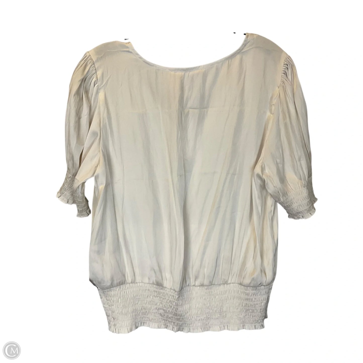 Top Short Sleeve By Philosophy In Cream, Size: L