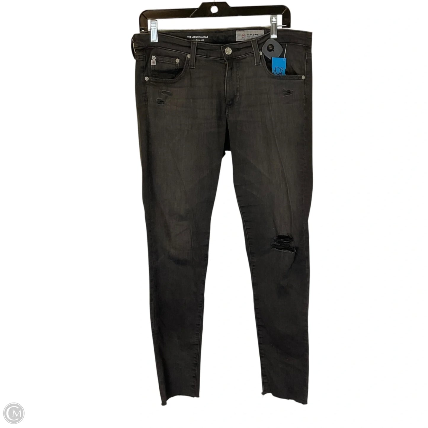 Jeans Skinny By Ag Jeans In Black Denim, Size: 10