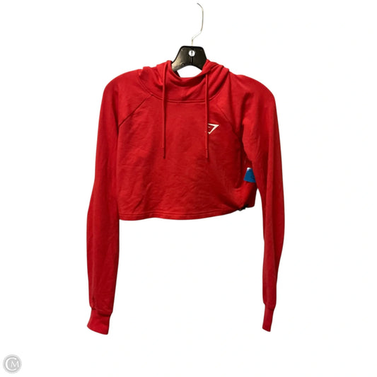 Athletic Sweatshirt Hoodie By Gym Shark In Red, Size: Xs