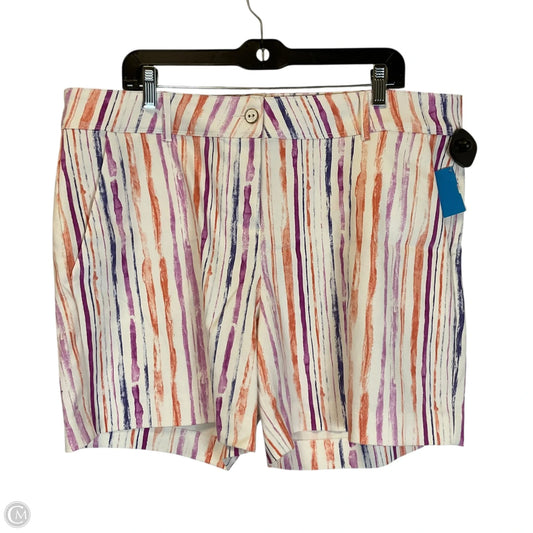 Shorts By Isaac Mizrahi In Striped Pattern, Size: 16