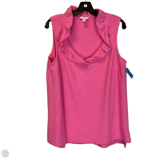Top Sleeveless By Crown And Ivy In Pink, Size: Xl