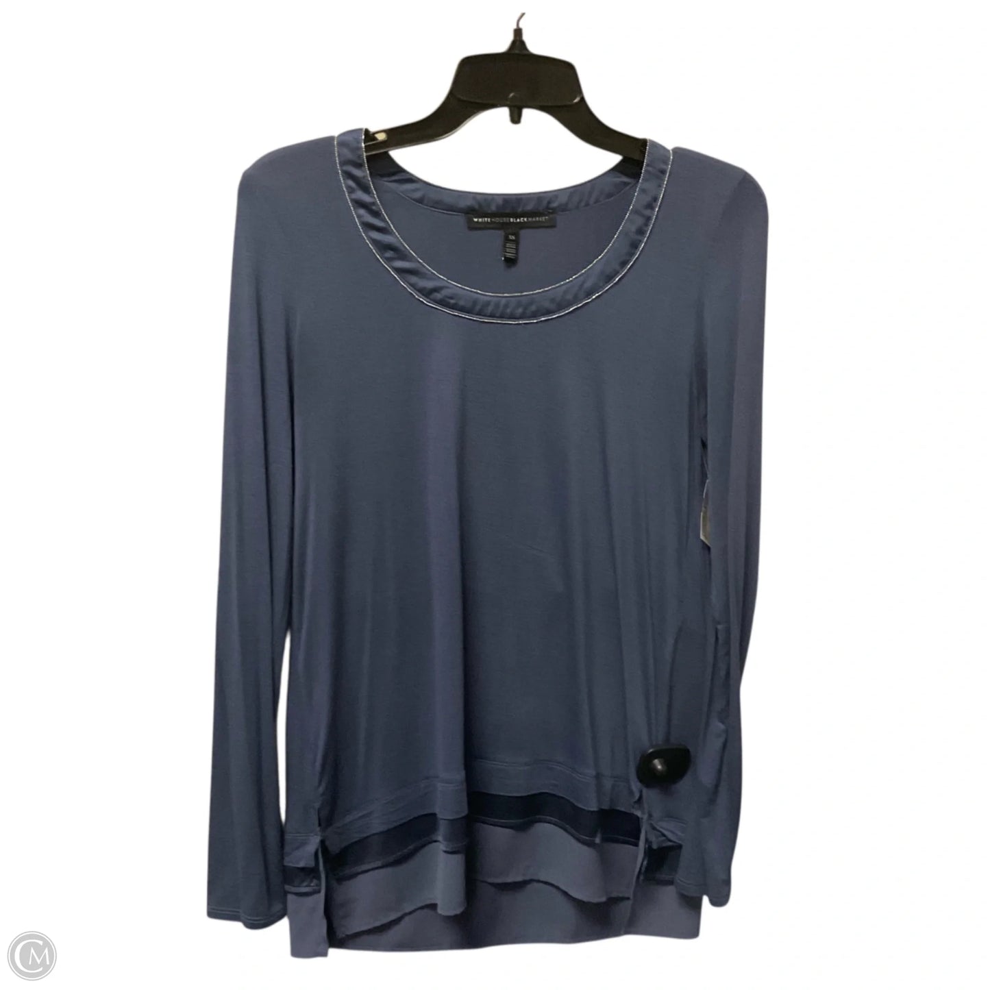 Top Long Sleeve Basic By White House Black Market In Blue, Size: Xs