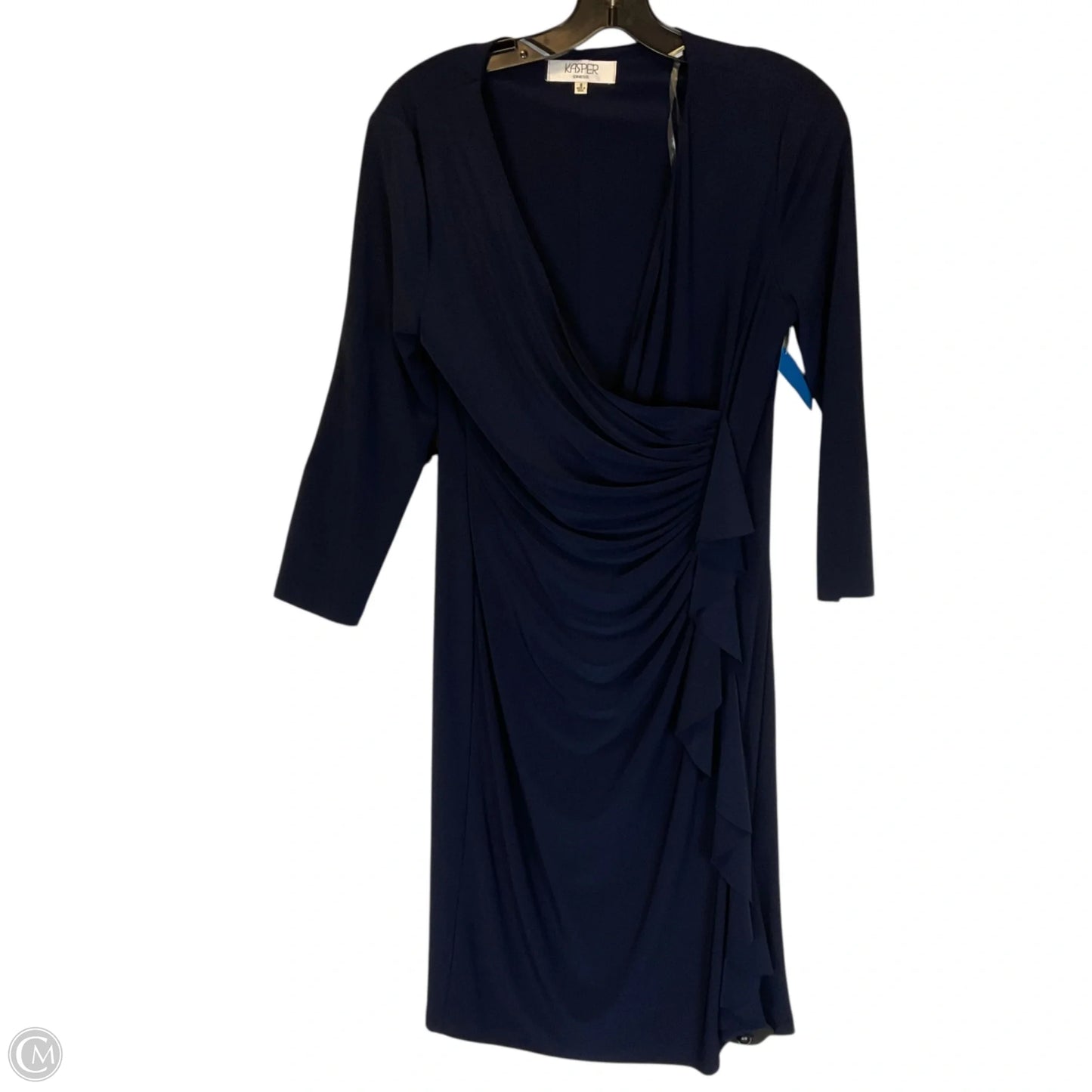 Dress Casual Midi By Kasper In Blue, Size: 8