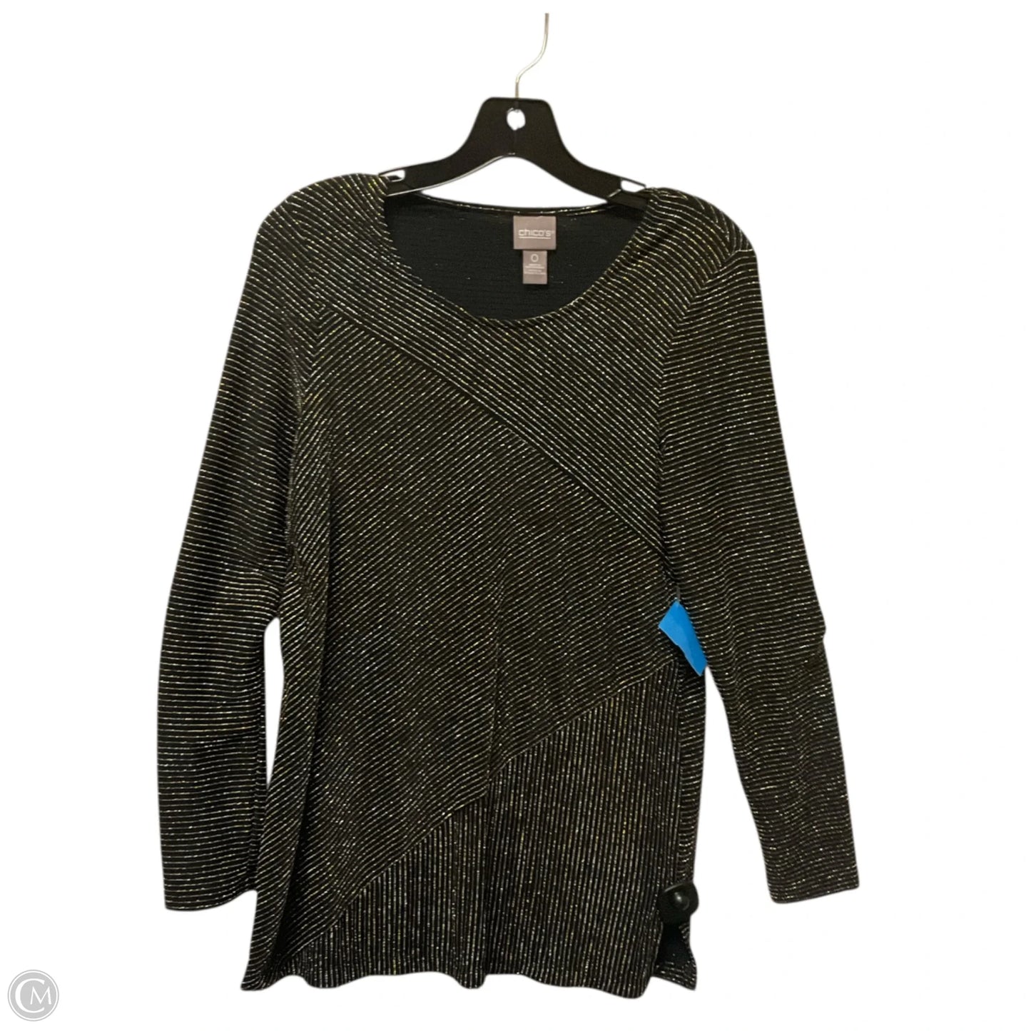 Top Long Sleeve By Chicos In Black, Size: Xs