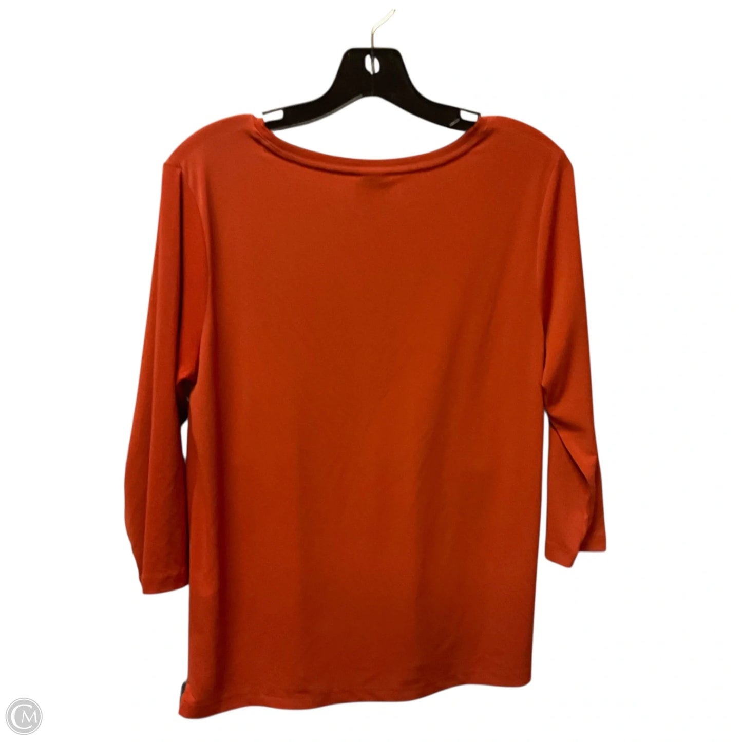 Top Long Sleeve Basic By Chicos In Orange, Size: S