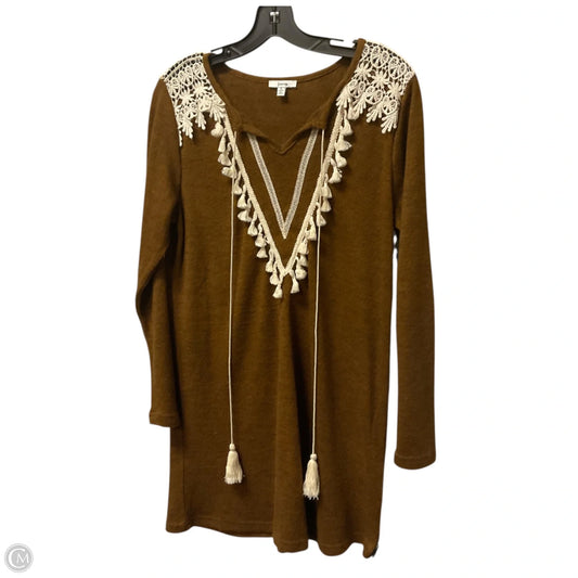 Tunic Long Sleeve By Jodifl In Brown, Size: S