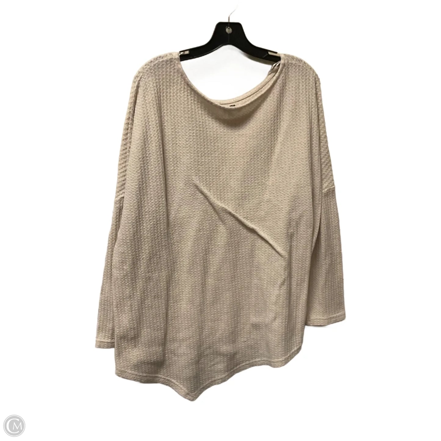 Top Long Sleeve Basic By Umgee In Cream, Size: M