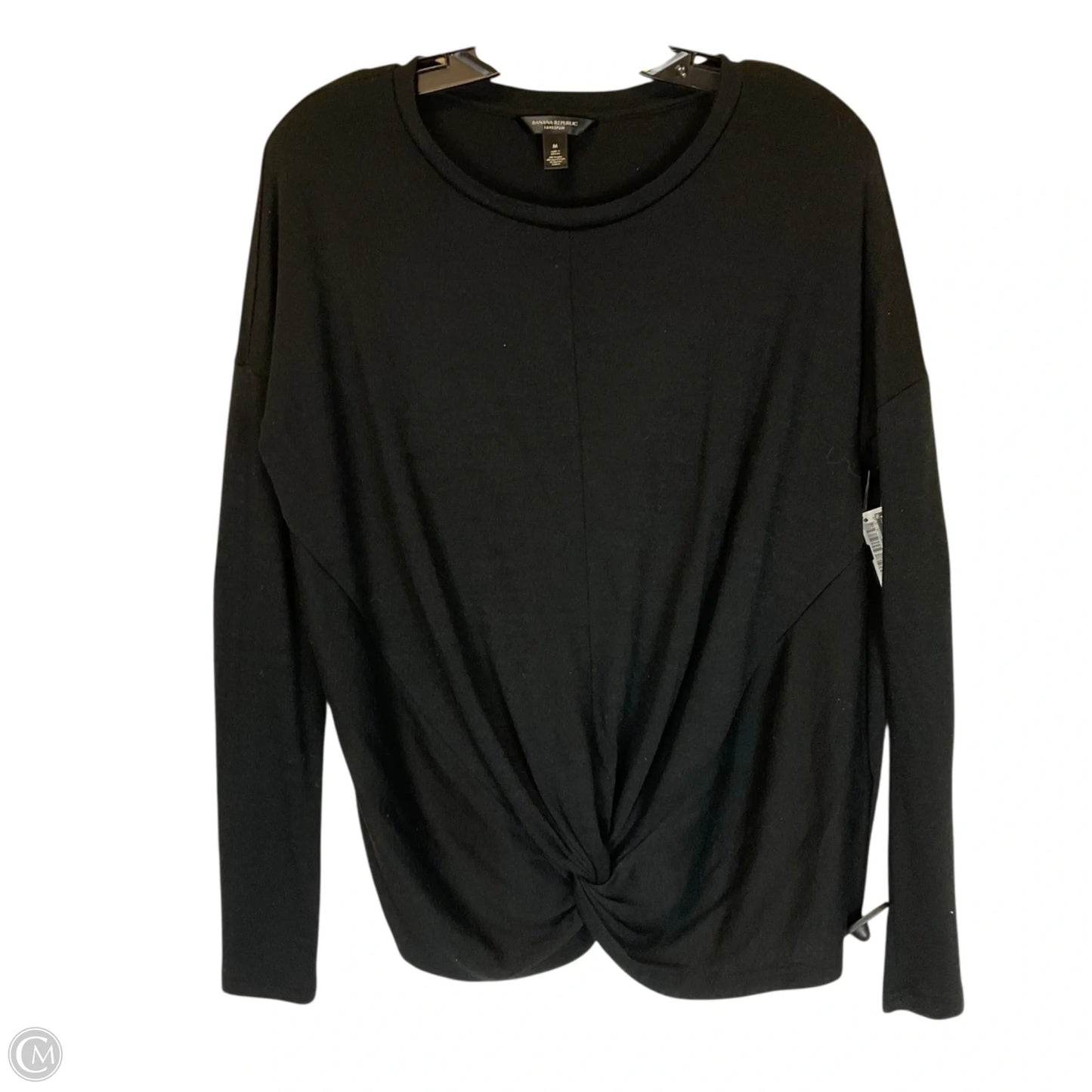 Top Long Sleeve By Banana Republic In Black, Size: M