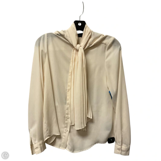 Top Long Sleeve By Who What Wear In Cream, Size: Xs