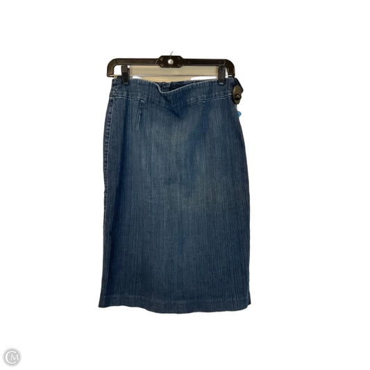 Skirt Midi By Banana Republic In Blue Denim, Size: 4