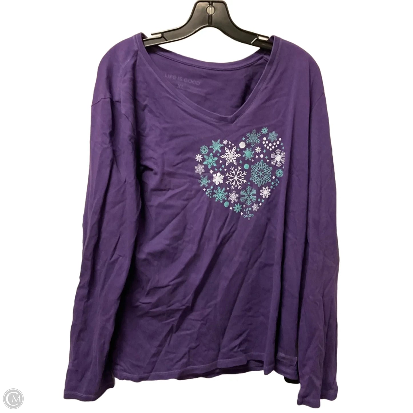 Top Long Sleeve Basic By Life Is Good In Purple, Size: Xl