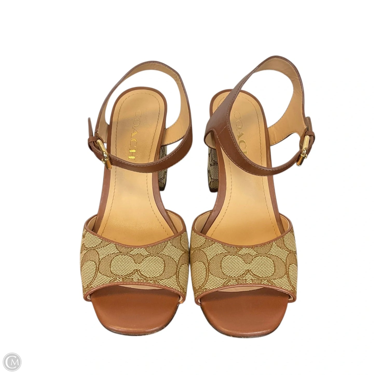 Sandals Designer By Coach In Brown, Size: 8