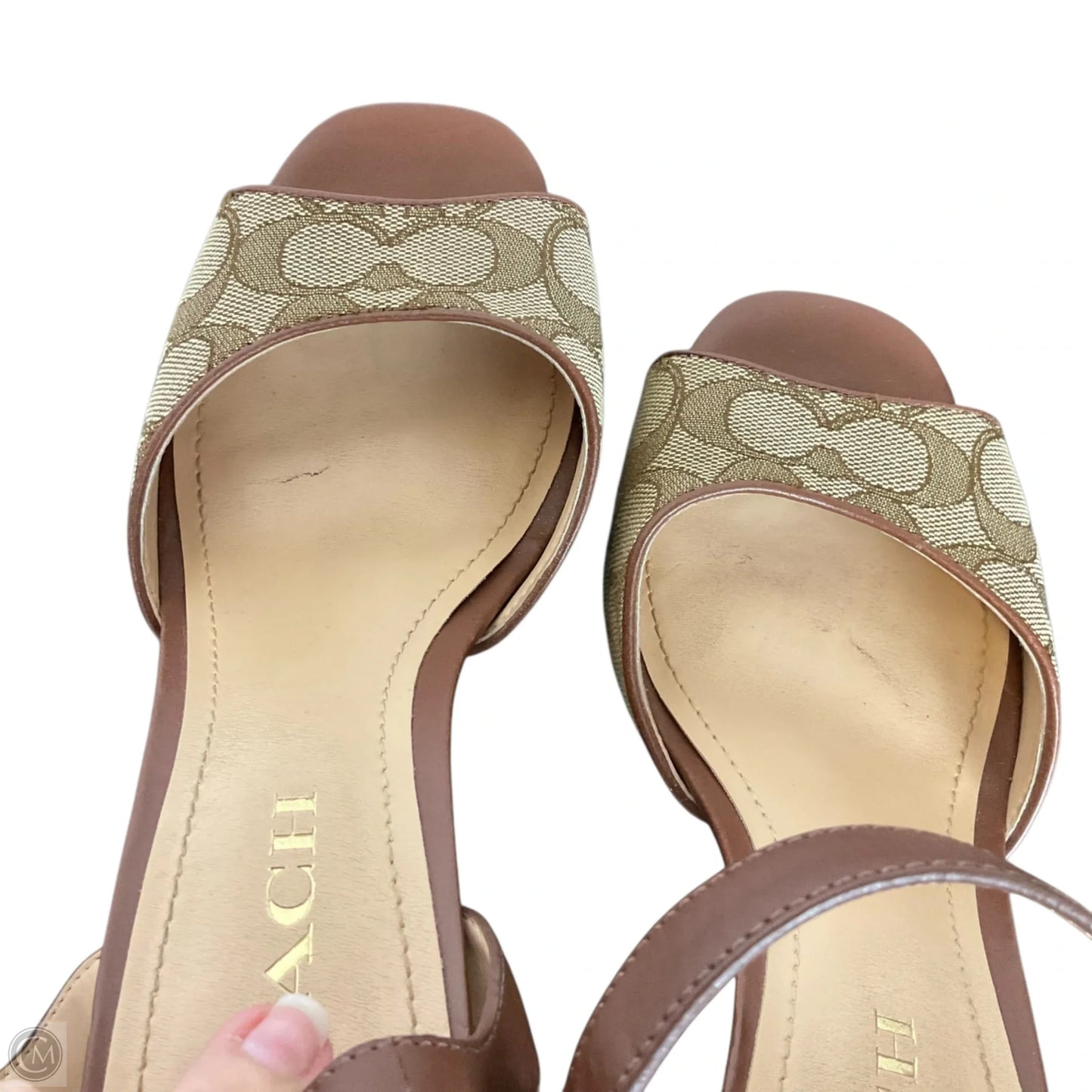 Sandals Designer By Coach In Brown, Size: 8