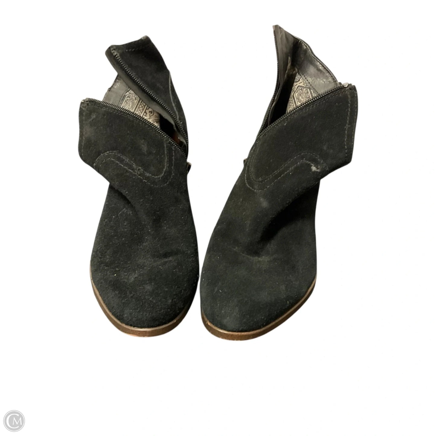 Boots Ankle Heels By Zodiac In Black, Size: 8.5