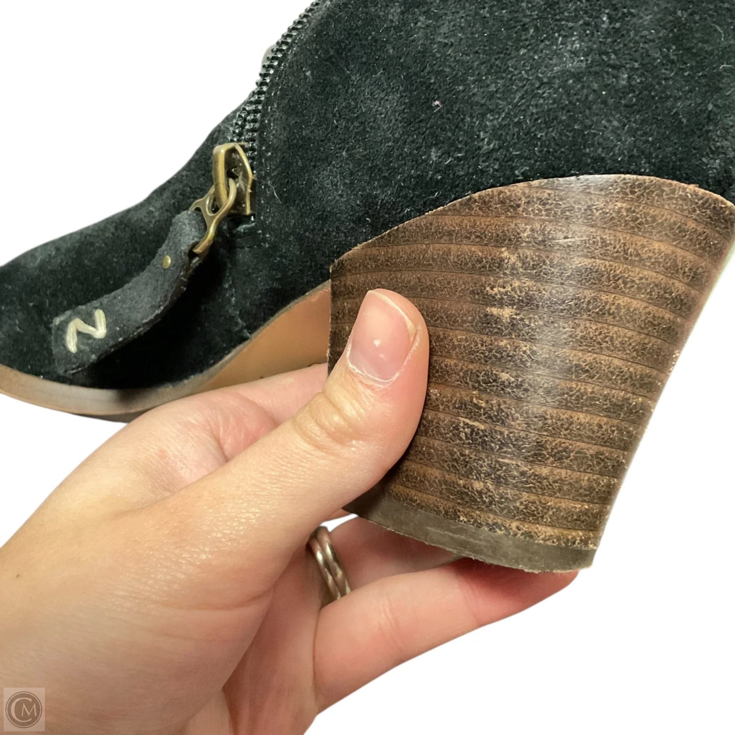 Boots Ankle Heels By Zodiac In Black, Size: 8.5