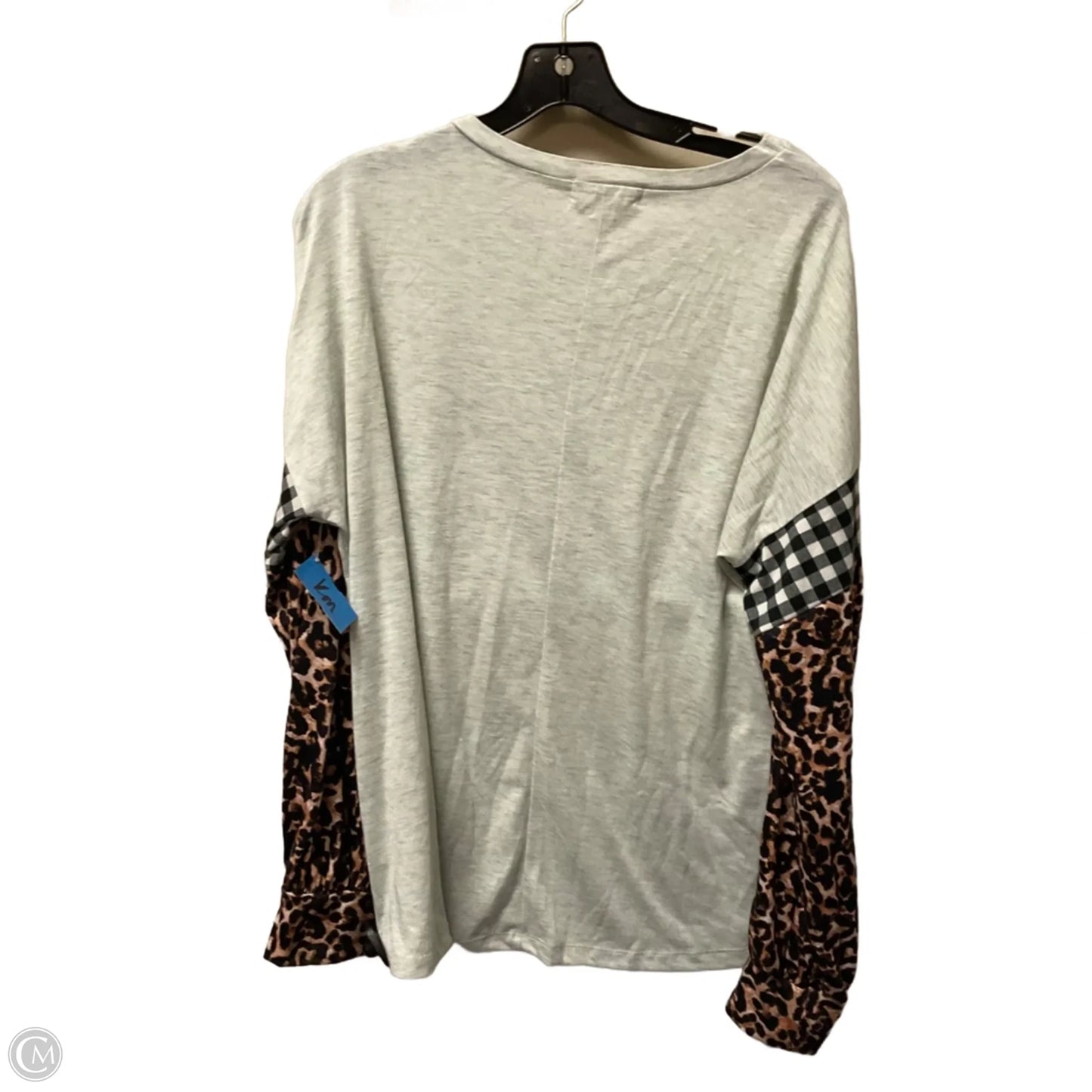 Top Long Sleeve Basic By Clothes Mentor In Grey, Size: Xl