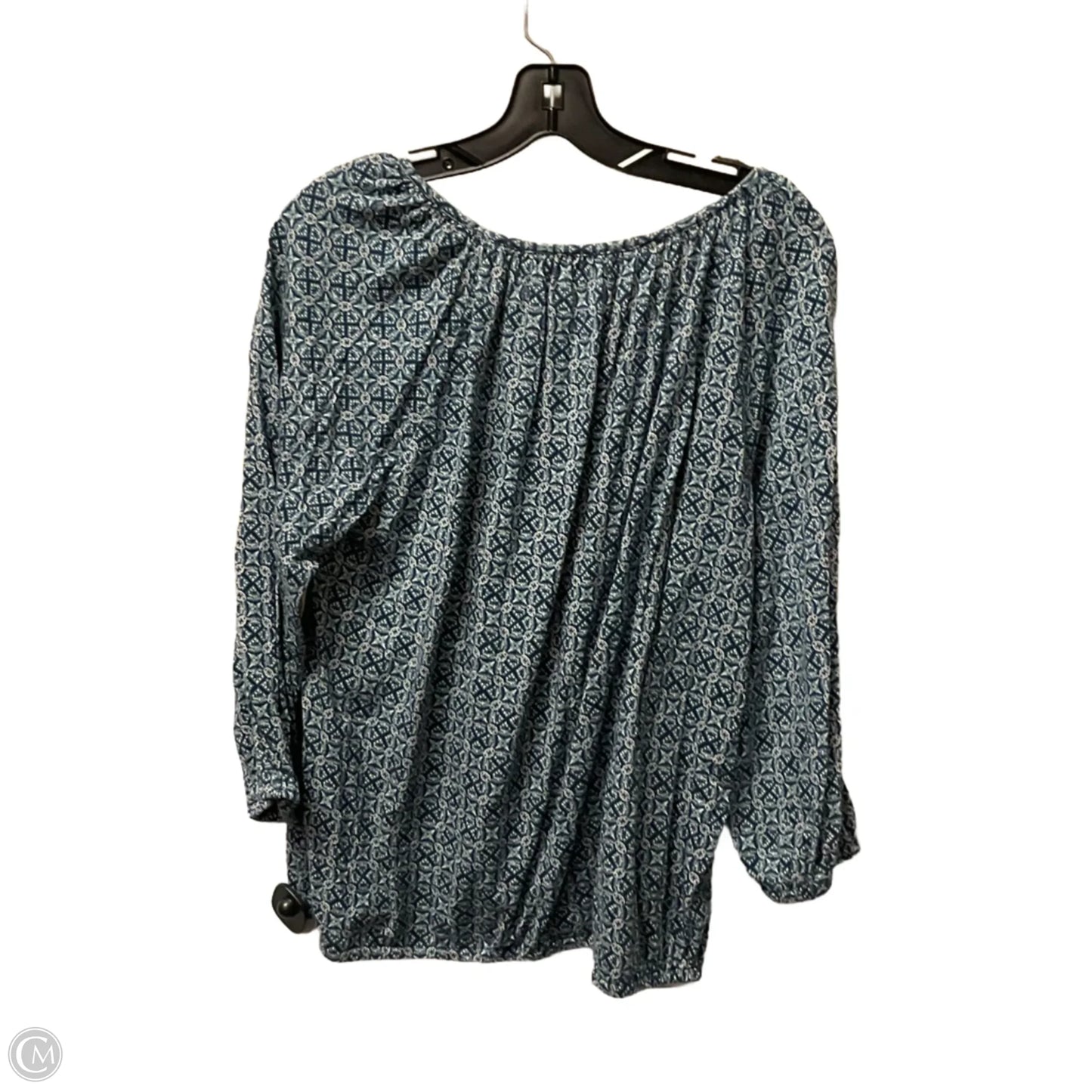 Top Long Sleeve By Michael By Michael Kors In Blue, Size: L