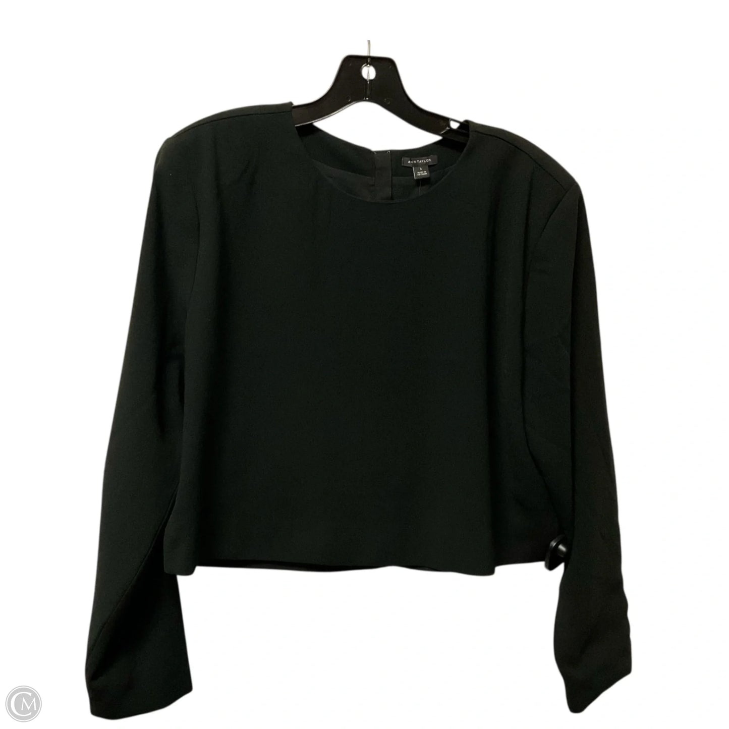 Top Long Sleeve By Ann Taylor In Black, Size: L