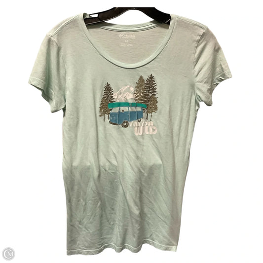 Top Short Sleeve By Columbia In Green, Size: S