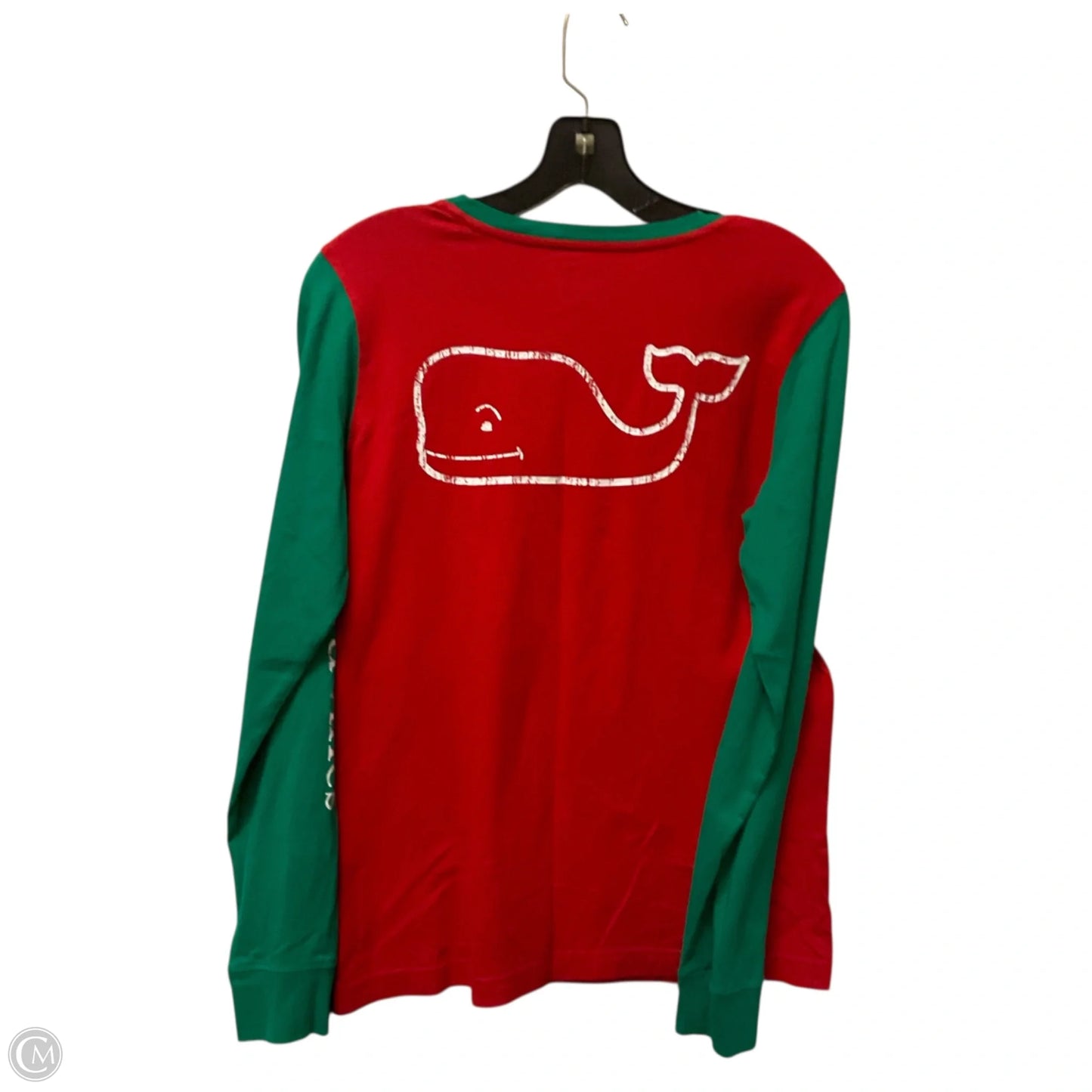 Top Long Sleeve Basic By Vineyard Vines In Red, Size: S