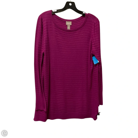 Top Long Sleeve By Chicos In Purple, Size: L