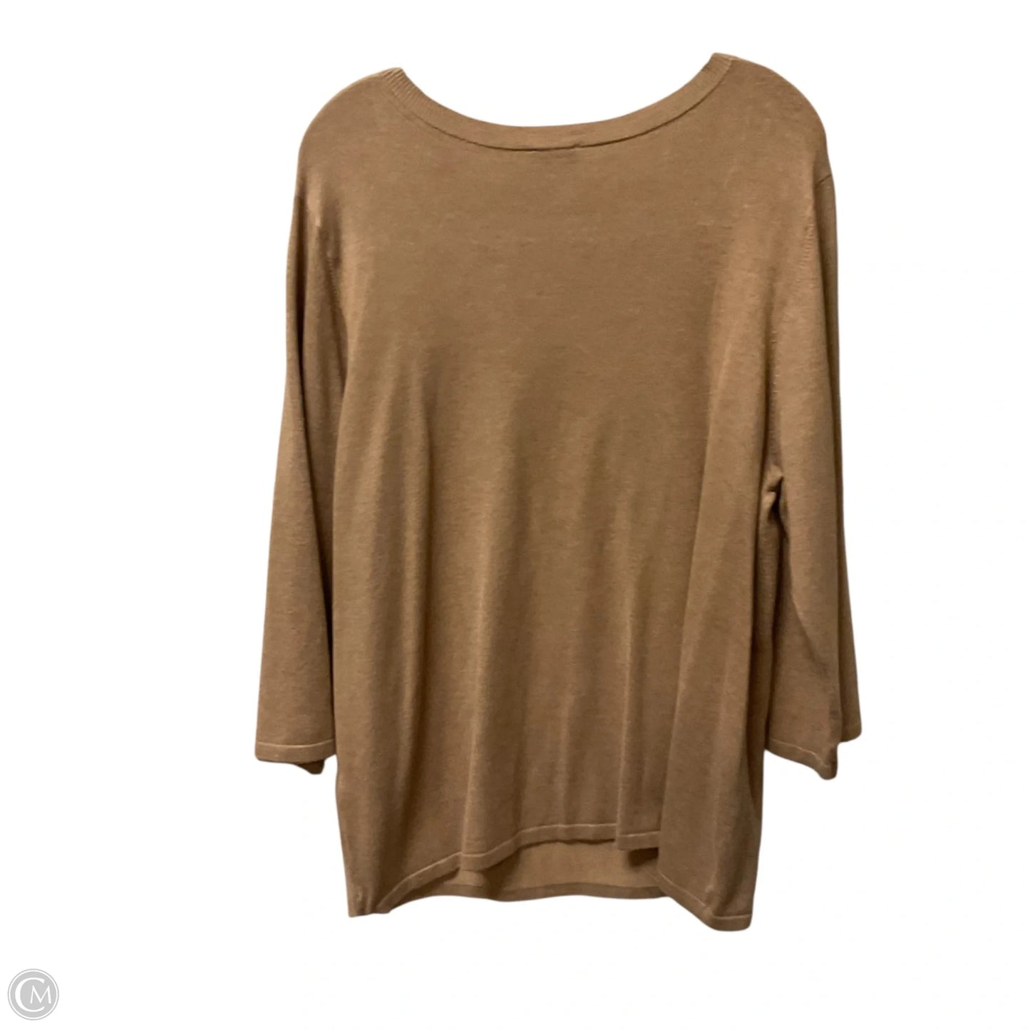 Top Long Sleeve Basic By Chicos In Tan, Size: L