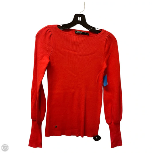 Top Long Sleeve Basic By Lauren By Ralph Lauren In Red, Size: S