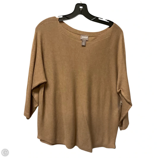 Top Long Sleeve Basic By Chicos In Tan, Size: S