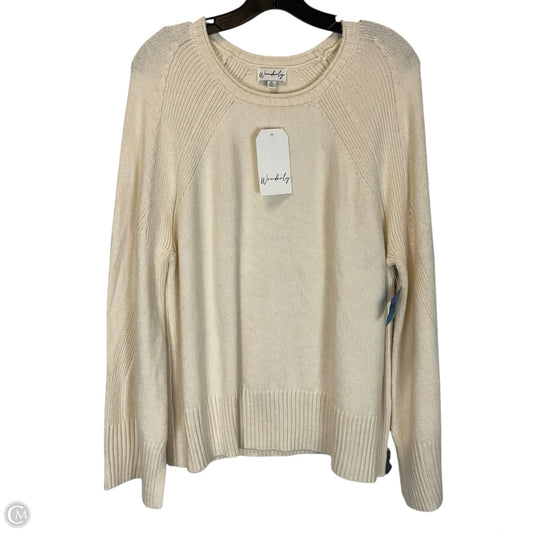 Sweater By Wonderly In Cream, Size: Xl