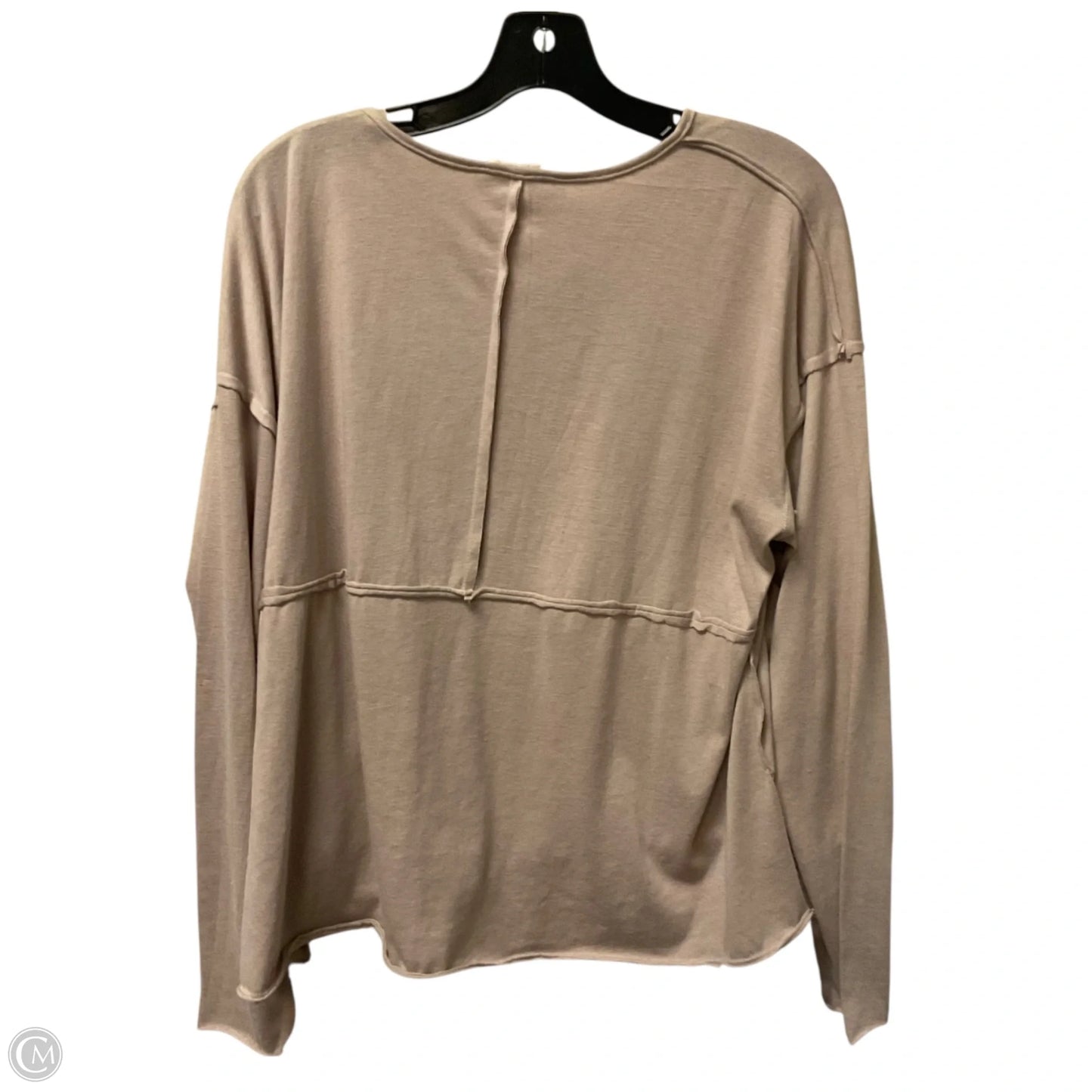 Top Long Sleeve Basic By Easel In Tan, Size: S