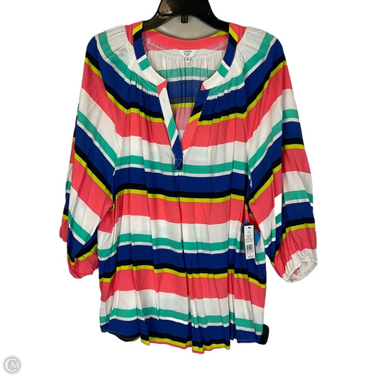 Top Long Sleeve By Crown And Ivy In Striped Pattern, Size: 3x