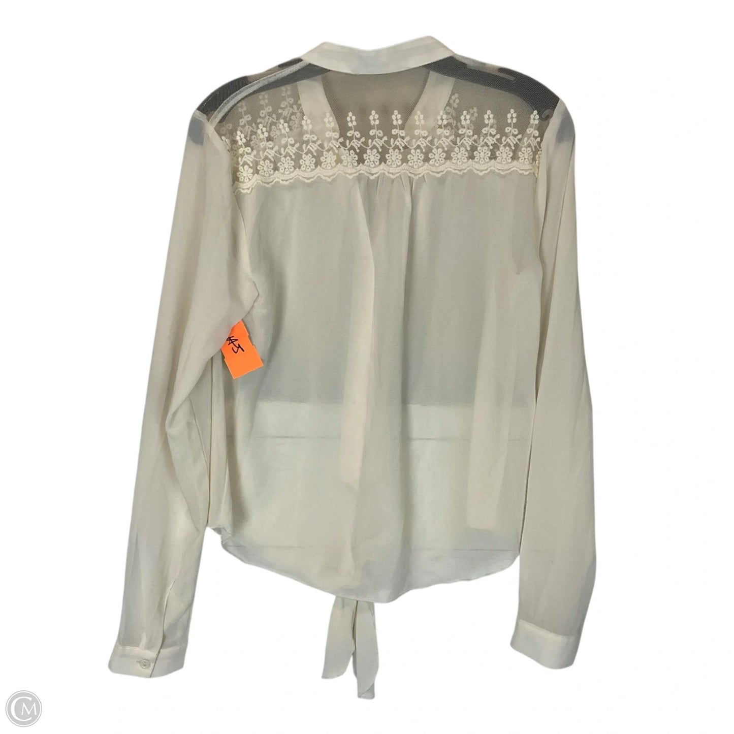 Top Long Sleeve By Iris In Cream, Size: Xs