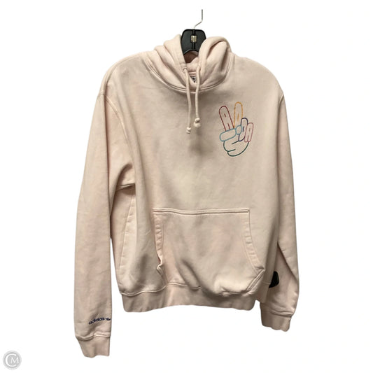 Sweatshirt Hoodie By Adidas In Pink, Size: M