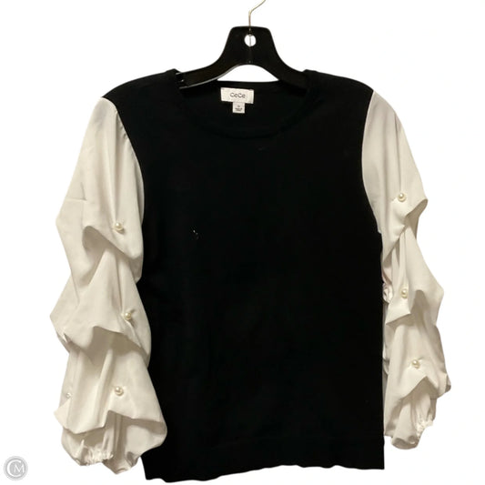 Top Long Sleeve By Cece In Black, Size: Xs