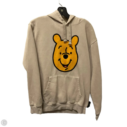 Sweatshirt Hoodie By Clothes Mentor In Tan, Size: L