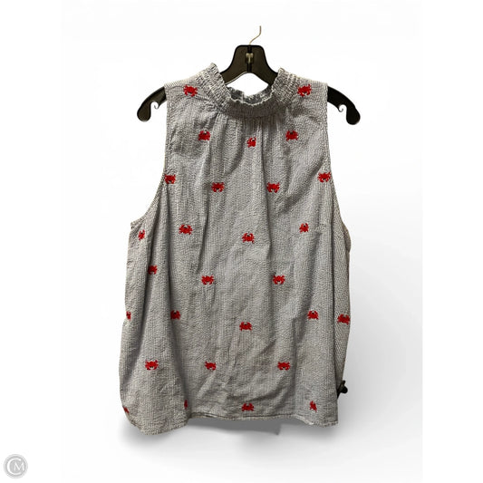 Top Sleeveless By Crown And Ivy In Striped Pattern, Size: 2x