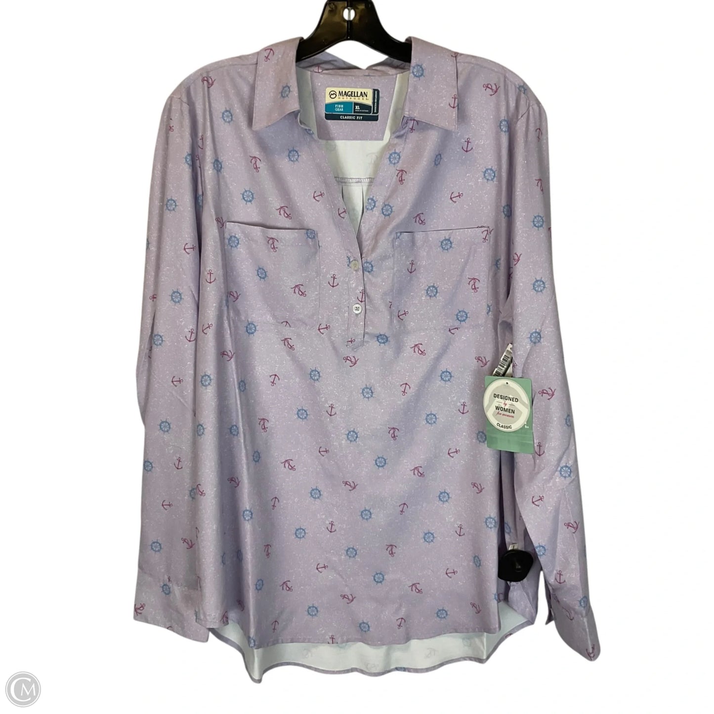 Top Long Sleeve By Magellan In Purple, Size: Xl