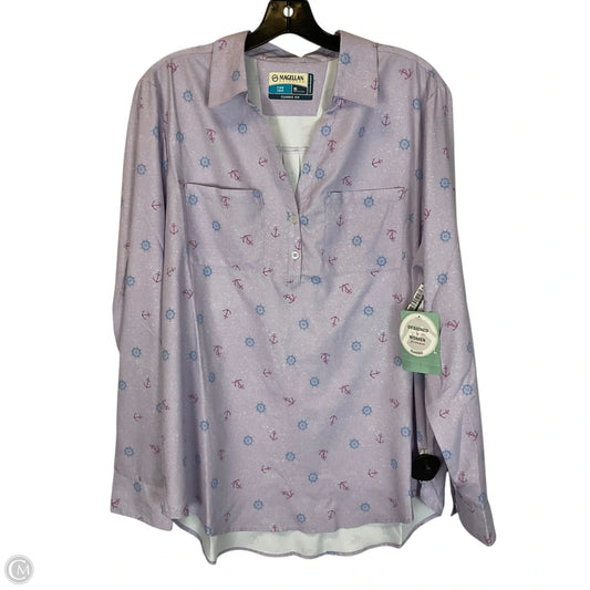 Top Long Sleeve By Magellan In Purple, Size: Xl