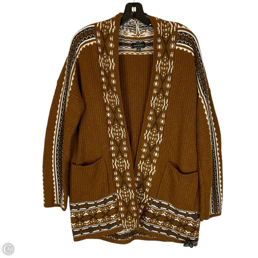Cardigan By Lucky Brand In Brown, Size: L