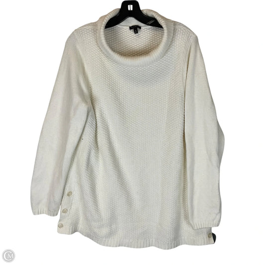 Sweater By Talbots In White, Size: Xl