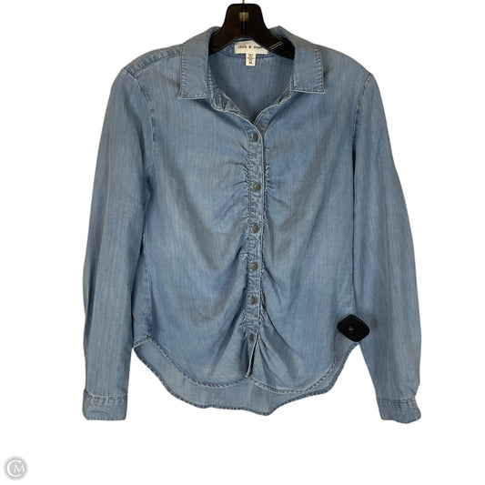 Top Long Sleeve By Cloth & Stone In Blue Denim, Size: Xs