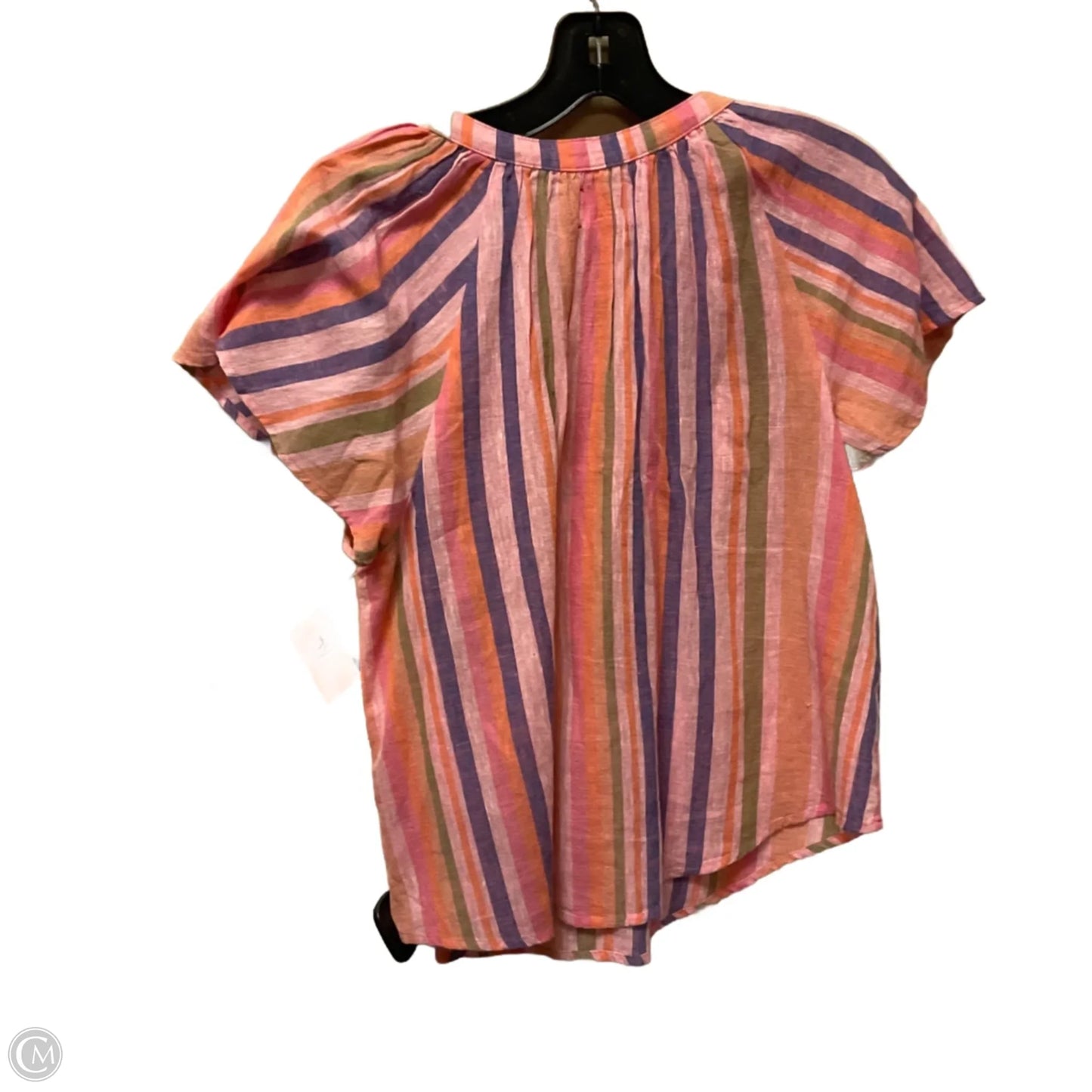 Top Short Sleeve Basic By Clothes Mentor In Striped Pattern, Size: Xs