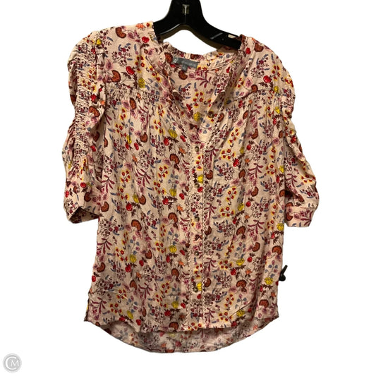 Top Short Sleeve By Wit & Wisdom In Floral Print, Size: S