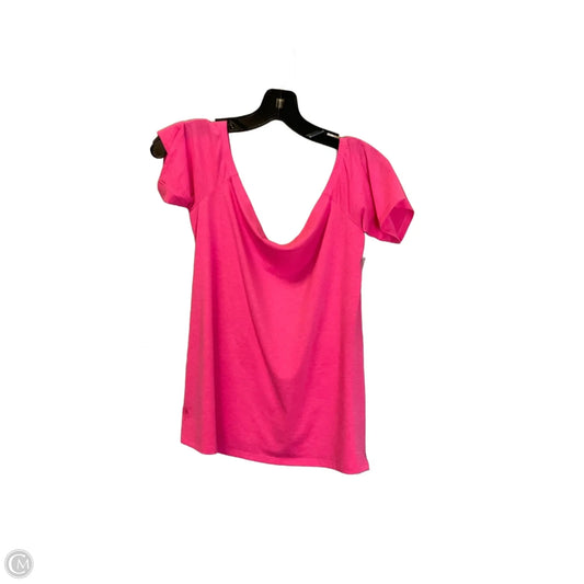Top Short Sleeve Designer By Lilly Pulitzer In Pink, Size: M